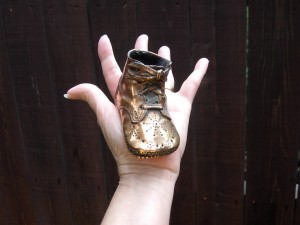 baby shoe A journey of a thousand miles begins with the first step.